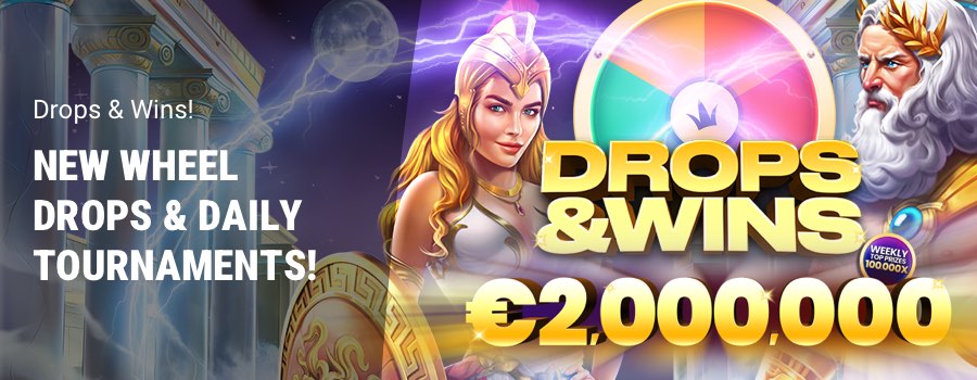 Drops & Wins: More Ways to Win Big! New Wheel Drops. Daily Tournaments. Massive Multipliers.